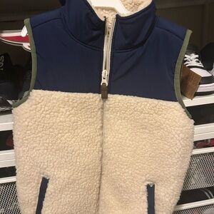 Carter's Navy and Cream Fleece Vest